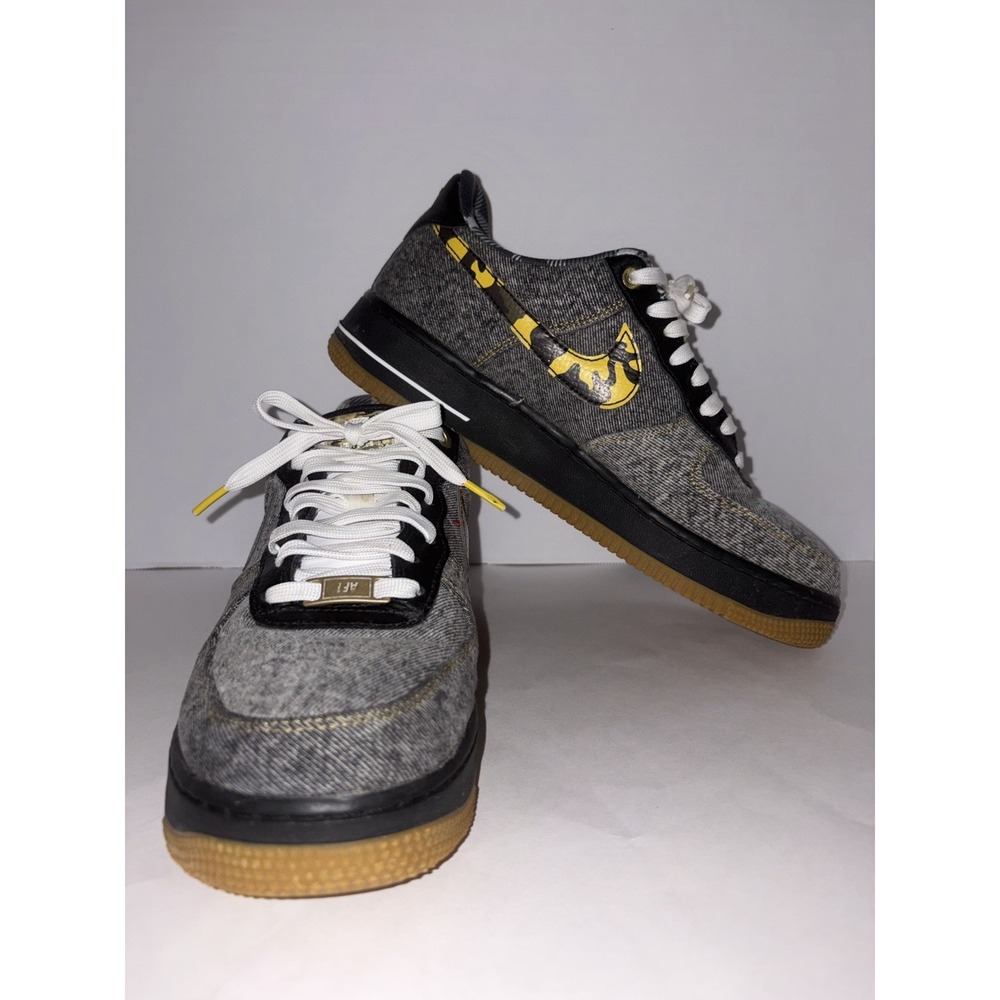 Nike Air Force 1 Camo Denim Remix Camouflage Plaid Sneaker DB1964-001